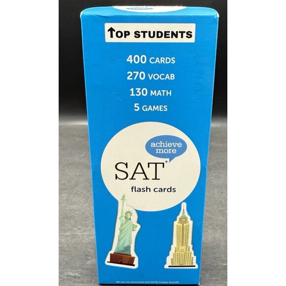 SAT Flash Cards 2024 400 Vocabulary & Math SAT Flash Cards SAT Tips & Tricks NEW - Picture 1 of 5